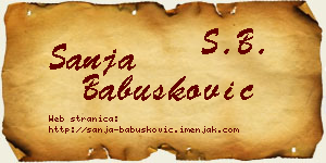 Sanja Babušković vizit kartica